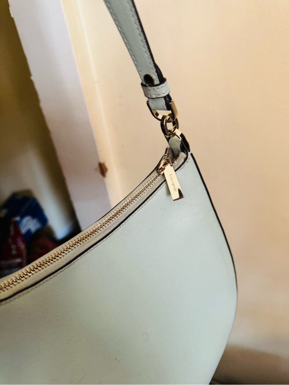kate spade Light Blue Pebbled Leather Shoulder Bag - Picture 4 of 7